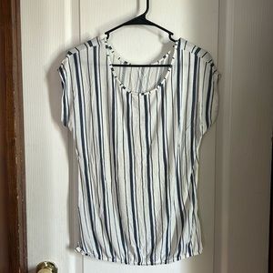 Striped Boat neck top